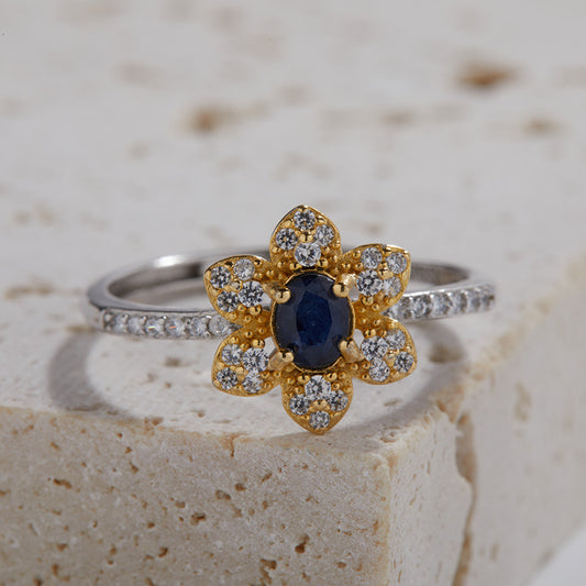 Inlaid Sapphire Ring