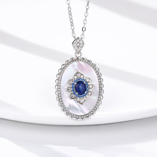 Sapphire Diamond Pendant Neckale